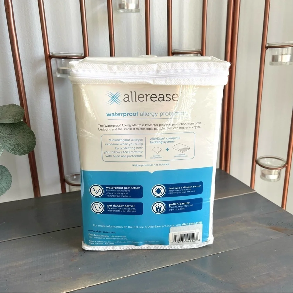 Allerease Zippered Mattress Protector King Size Waterproof Allergy Protection - Picture 5 of 7